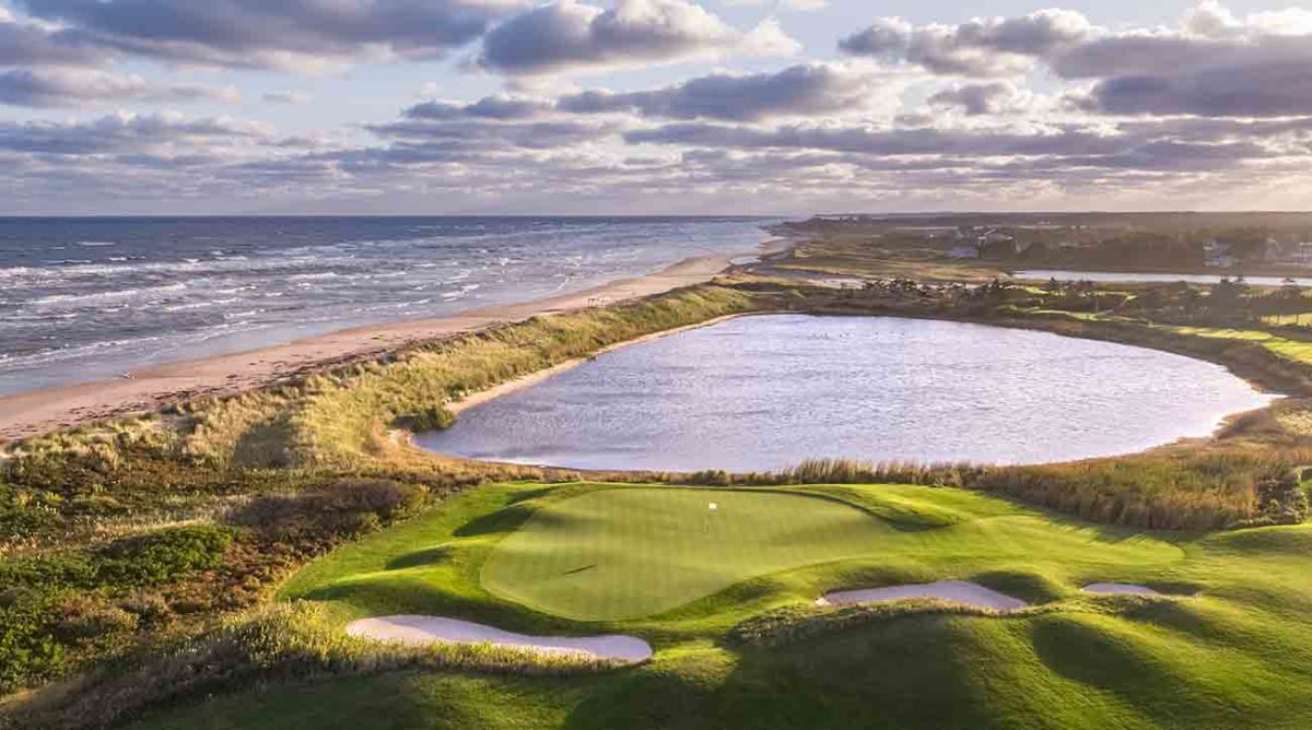 A view behind the 8th green at Crowbush.